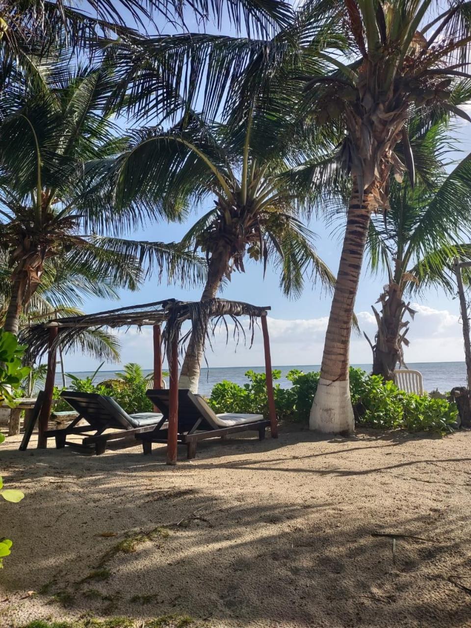 Lunazul Eco-Cabana Frente Al Mar Mahahual Luaran gambar